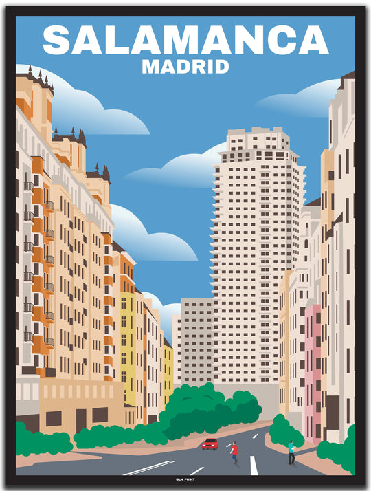 vintage Madrid poster shop #30x40cm-schwarzer-farbrand