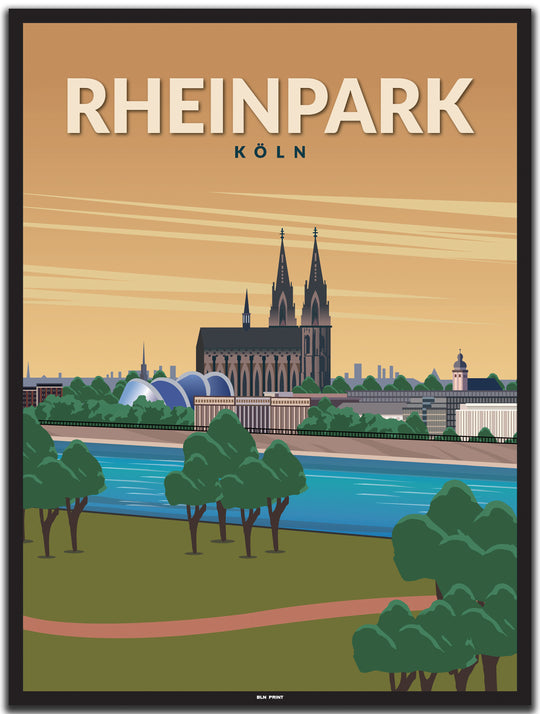 vintage köln poster shop #30x40cm-schwarzer-farbrand