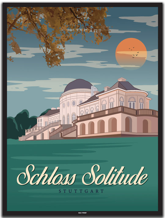 vintage stuttgart poster shop #30x40cm-schwarzer-farbrand