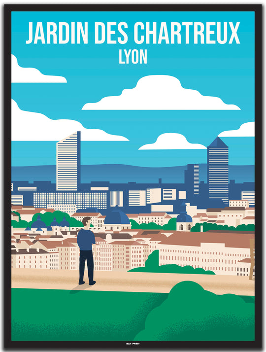 vintage lyon poster shop #30x40cm-schwarzer-farbrand