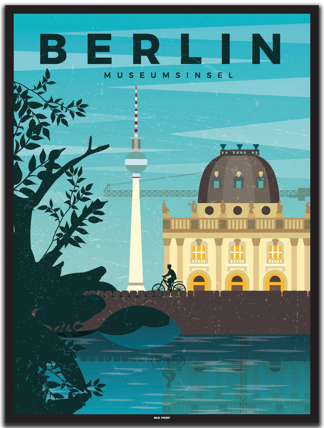 vintage berlin poster shop #30x40cm-schwarzer-farbrand