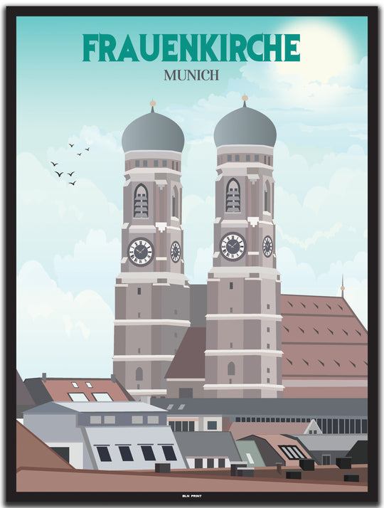 vintage münchen poster shop #30x40cm-schwarzer-farbrand