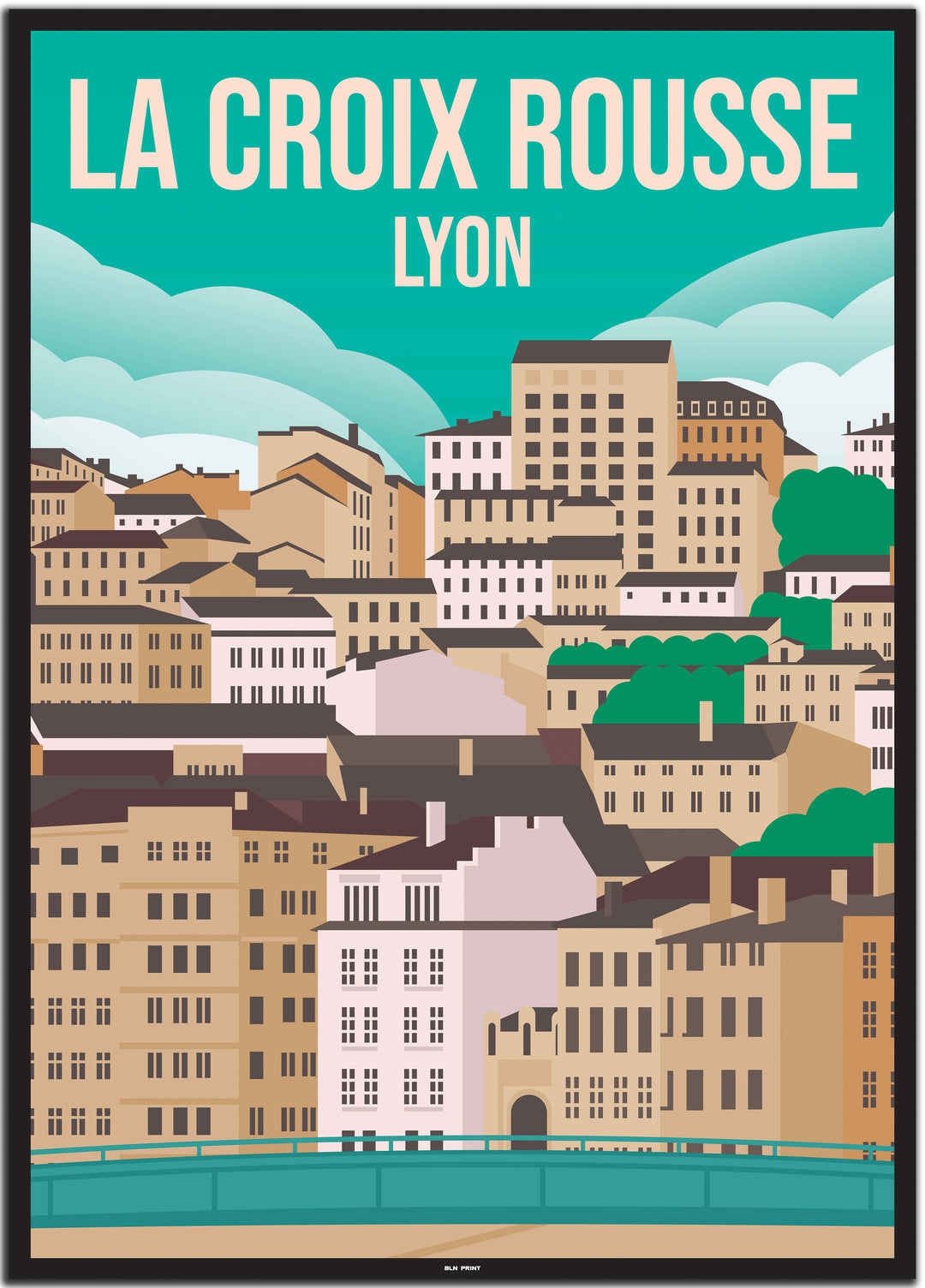 vintage lyon poster shop #50x70cm-schwarzer-farbrand