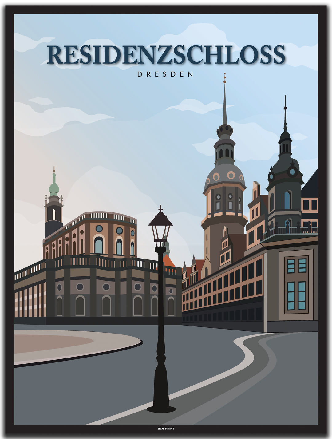 vintage dresden poster shop #30x40cm-schwarzer-farbrand