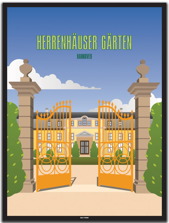 vintage hannover poster shop #30x40cm-schwarzer-farbrand