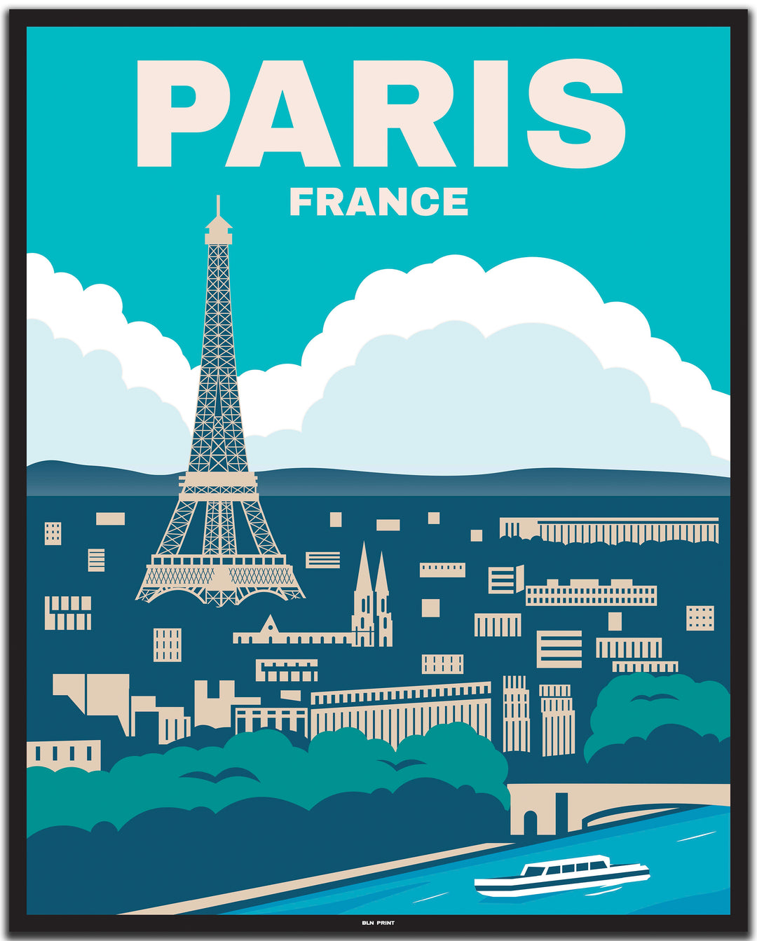 vintage paris poster shop #40x50cm-schwarzer-farbrand