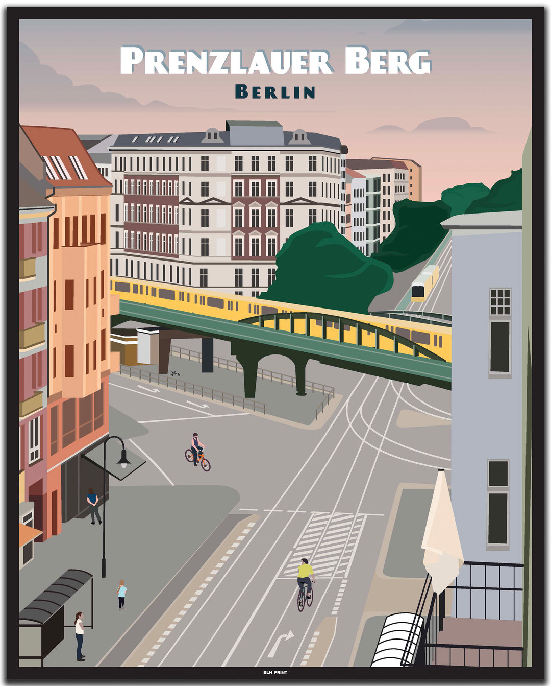 vintage berlin poster shop #40x50cm-schwarzer-farbrand