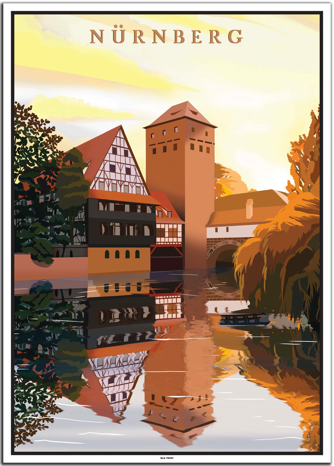 vintage nürnberg poster shop #50x70cm-weier-farbrand