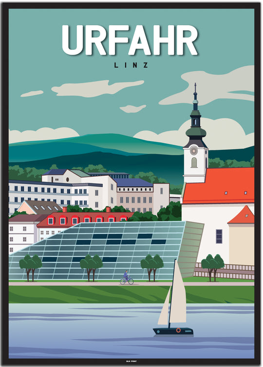 vintage linz poster shop #50x70cm-schwarzer-farbrand