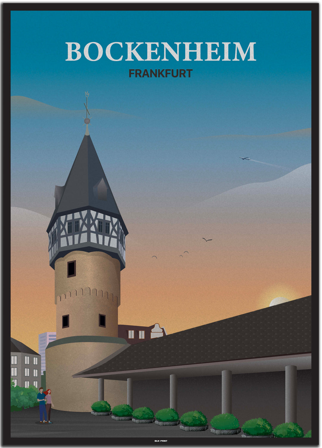 vintage frankfurt poster shop #50x70cm-schwarzer-farbrand