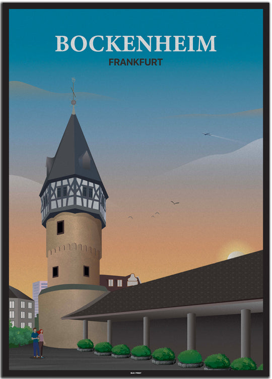 vintage frankfurt poster shop #50x70cm-schwarzer-farbrand