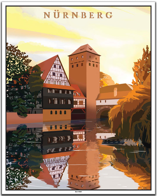 vintage nürnberg poster shop #40x50cm-weier-farbrand