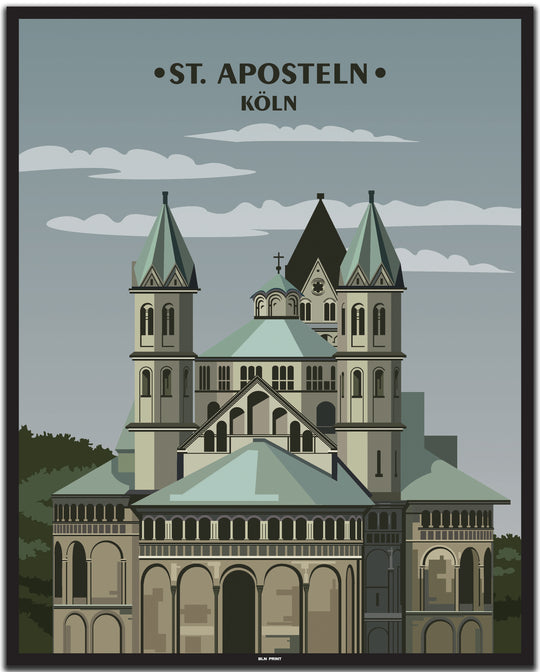 vintage köln poster shop #40x50cm-schwarzer-farbrand