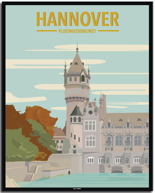 vintage hannover poster shop #40x50cm-schwarzer-farbrand