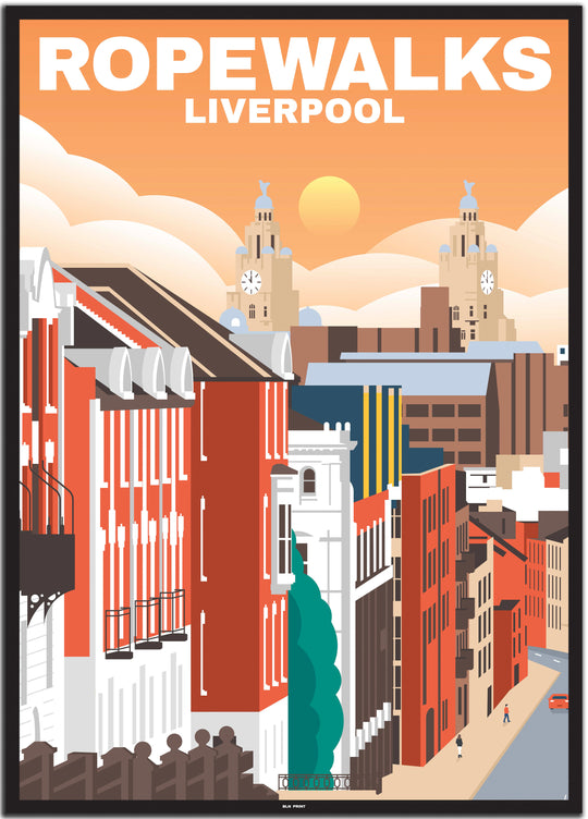 vintage travel poster liverpool #50x70cm-schwarzer-farbrand