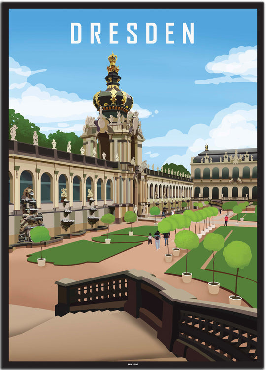 vintage dresden poster shop #50x70cm-schwarzer-farbrand