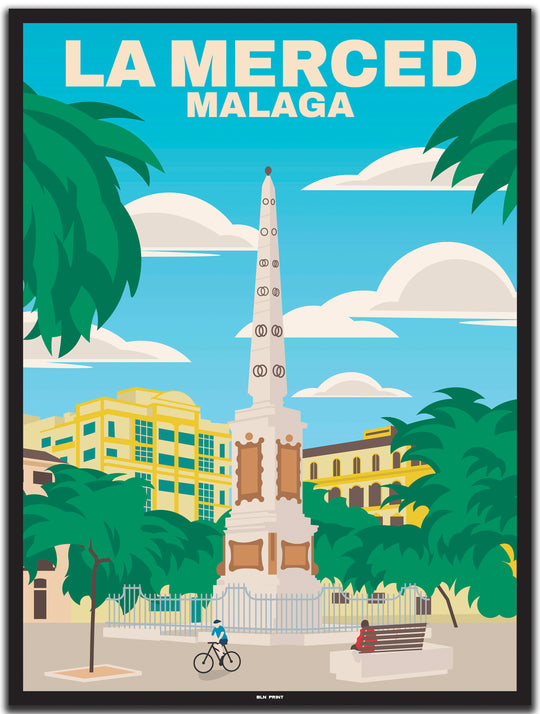 vintage malaga poster shop #30x40cm-schwarzer-farbrand