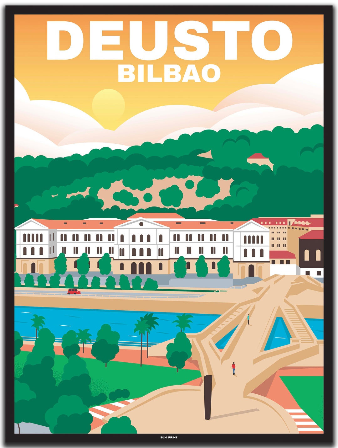 vintage bilbao poster shop #30x40cm-schwarzer-farbrand