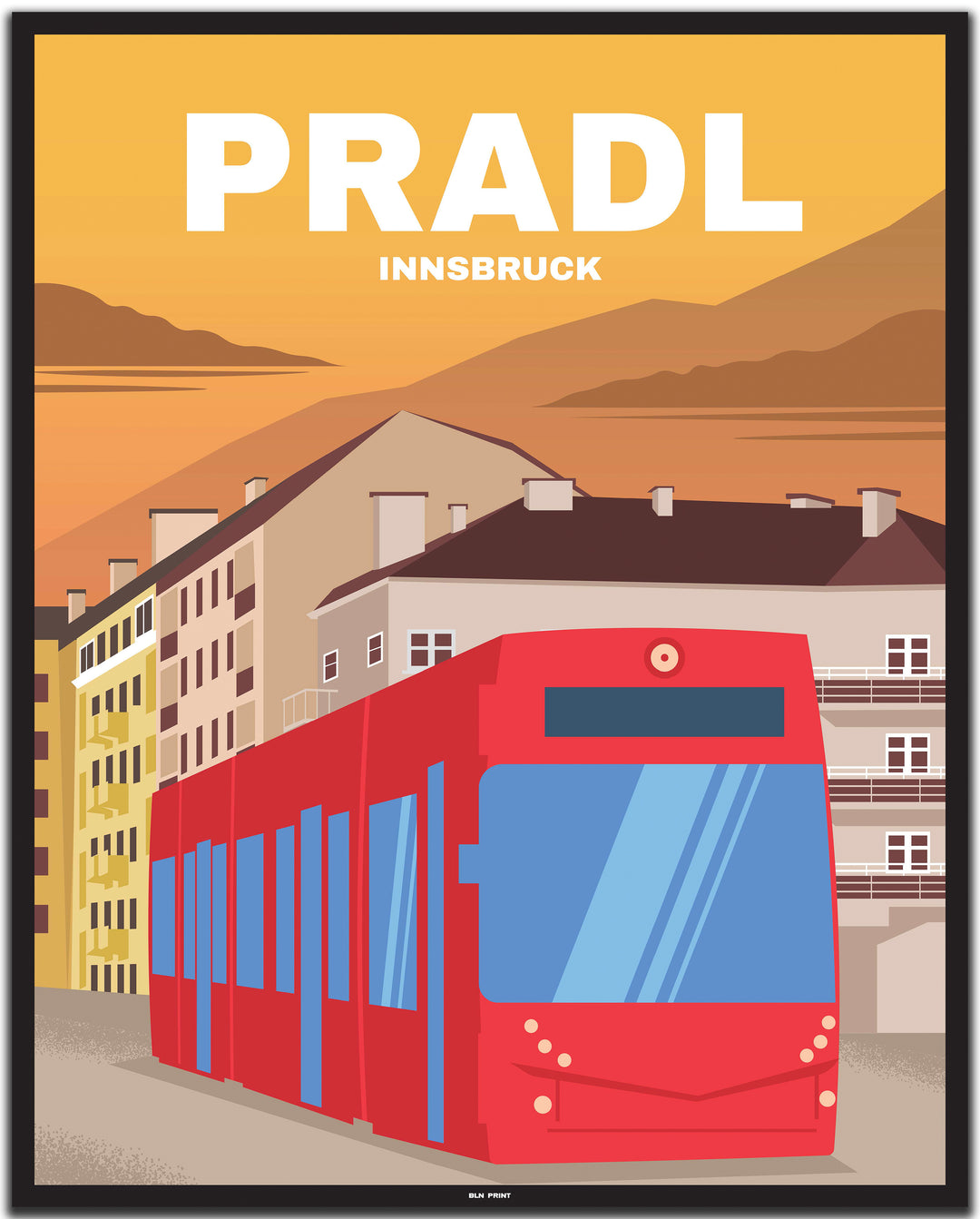 vintage Innsbruck poster shop #40x50cm-schwarzer-farbrand