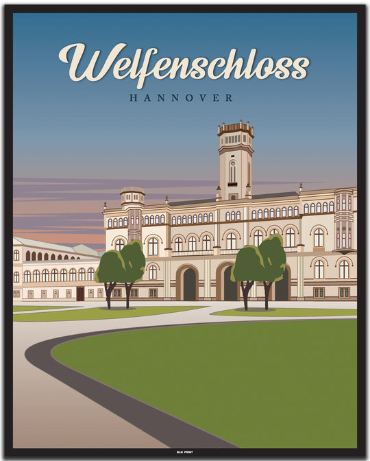 vintage hannover poster shop #40x50cm-schwarzer-farbrand