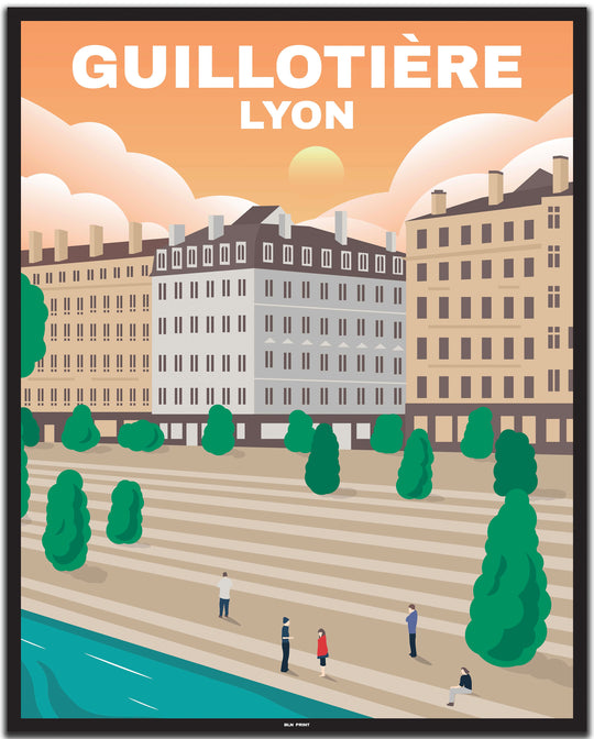 vintage lyon poster shop #40x50cm-schwarzer-farbrand