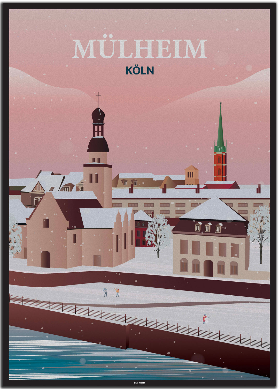 vintage köln poster shop #50x70cm-schwarzer-farbrand