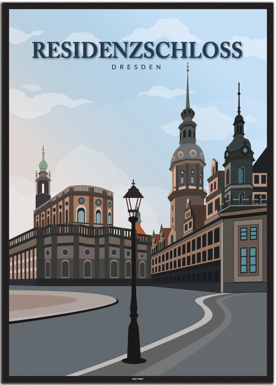 vintage dresden poster shop #50x70cm-schwarzer-farbrand