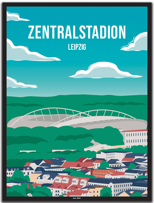 vintage leipzig poster shop #30x40cm-schwarzer-farbrand