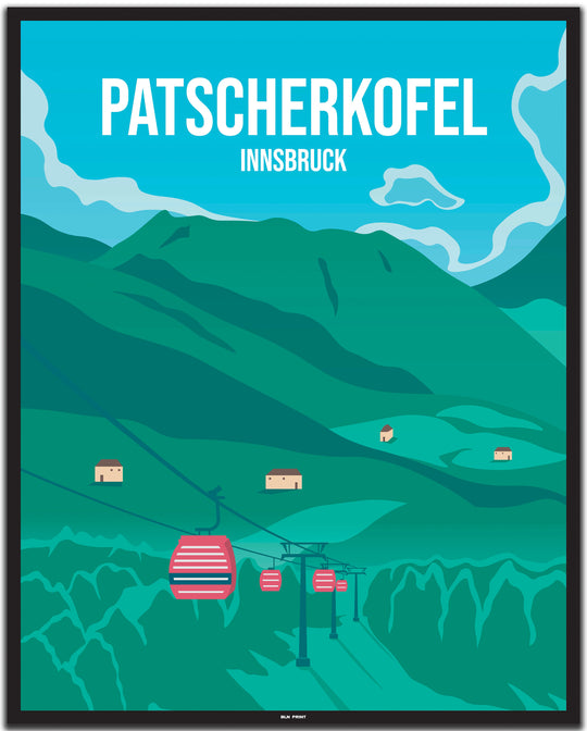 vintage Innsbruck poster shop #40x50cm-schwarzer-farbrand