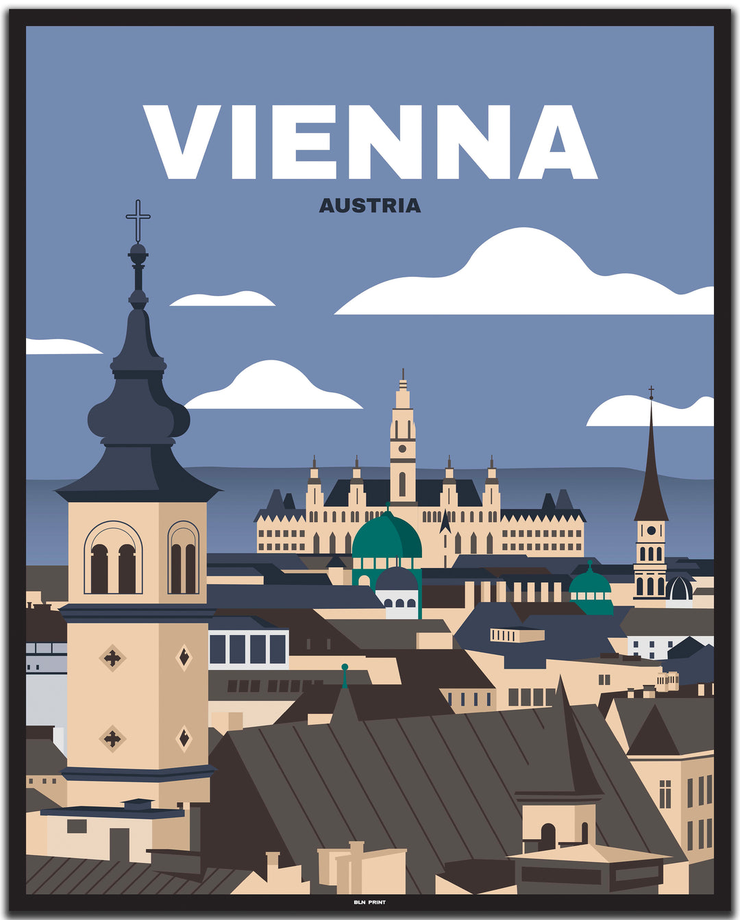 vintage wien poster shop #40x50cm-schwarzer-farbrand