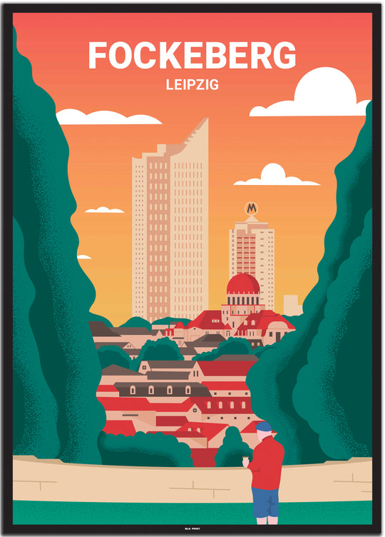 vintage leipzig poster shop #50x70cm-schwarzer-farbrand