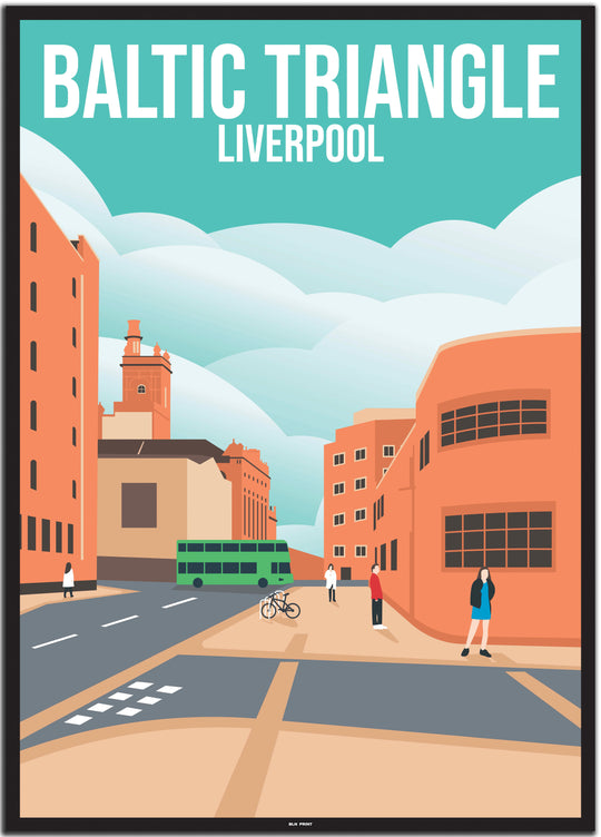 vintage travel poster liverpool #50x70cm-schwarzer-farbrand