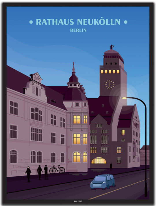 vintage berlin poster shop #30x40cm-schwarzer-farbrand