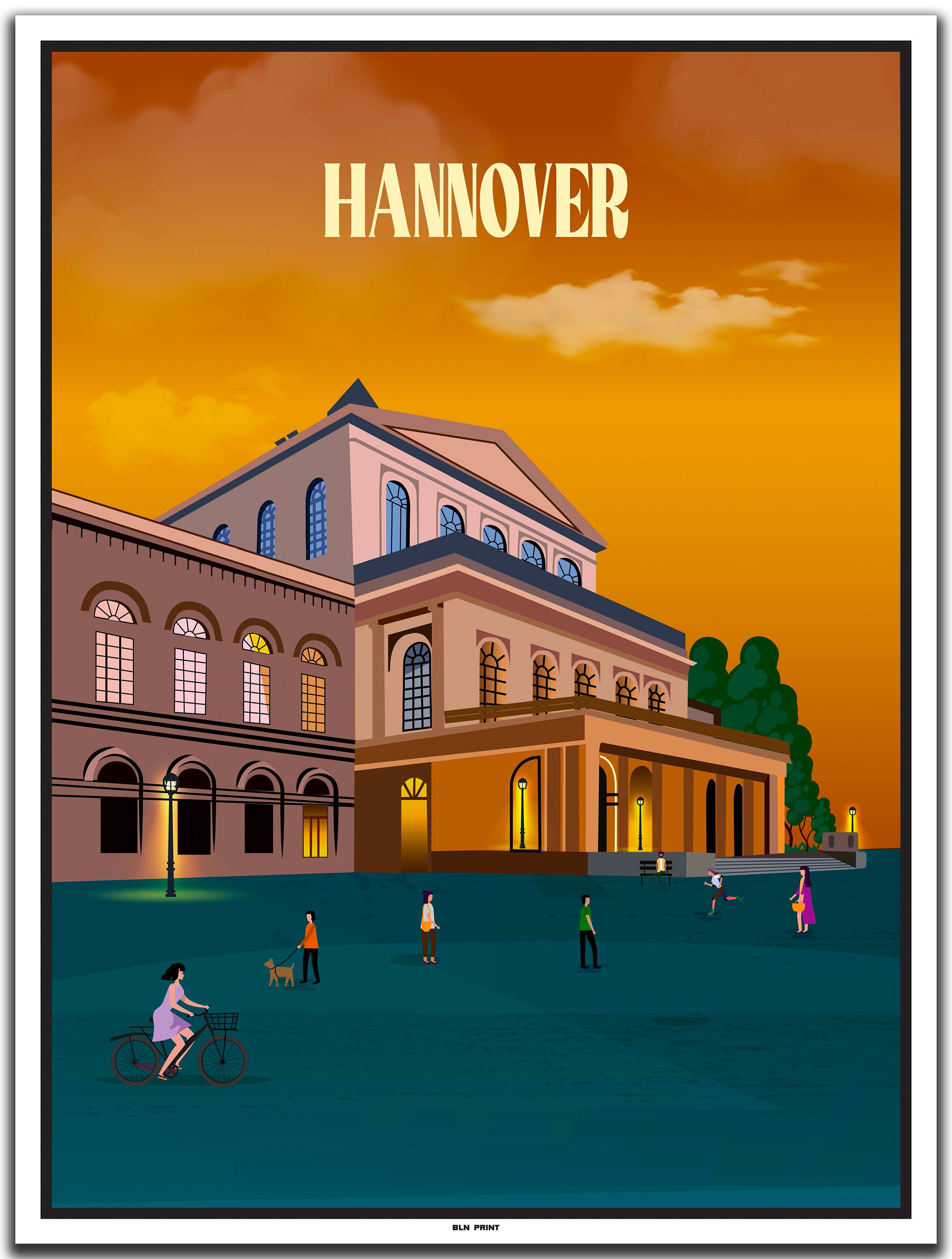 Opera House Hanover (1) - Vintage Travel Poster – BLN PRINT