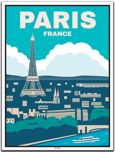 vintage kunstdruck poster Eiffel Tower Paris #30x40cm-weier-farbrand