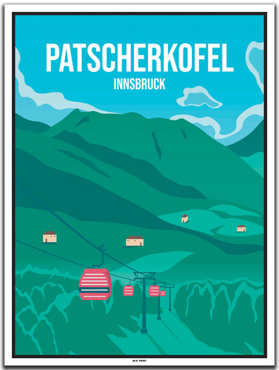 vintage kunstdruck Patscherkofel Innsbruck #30x40cm-weier-farbrand
