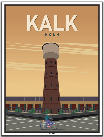 vintage kunstdruck poster Kalk Köln #30x40cm-weier-farbrand