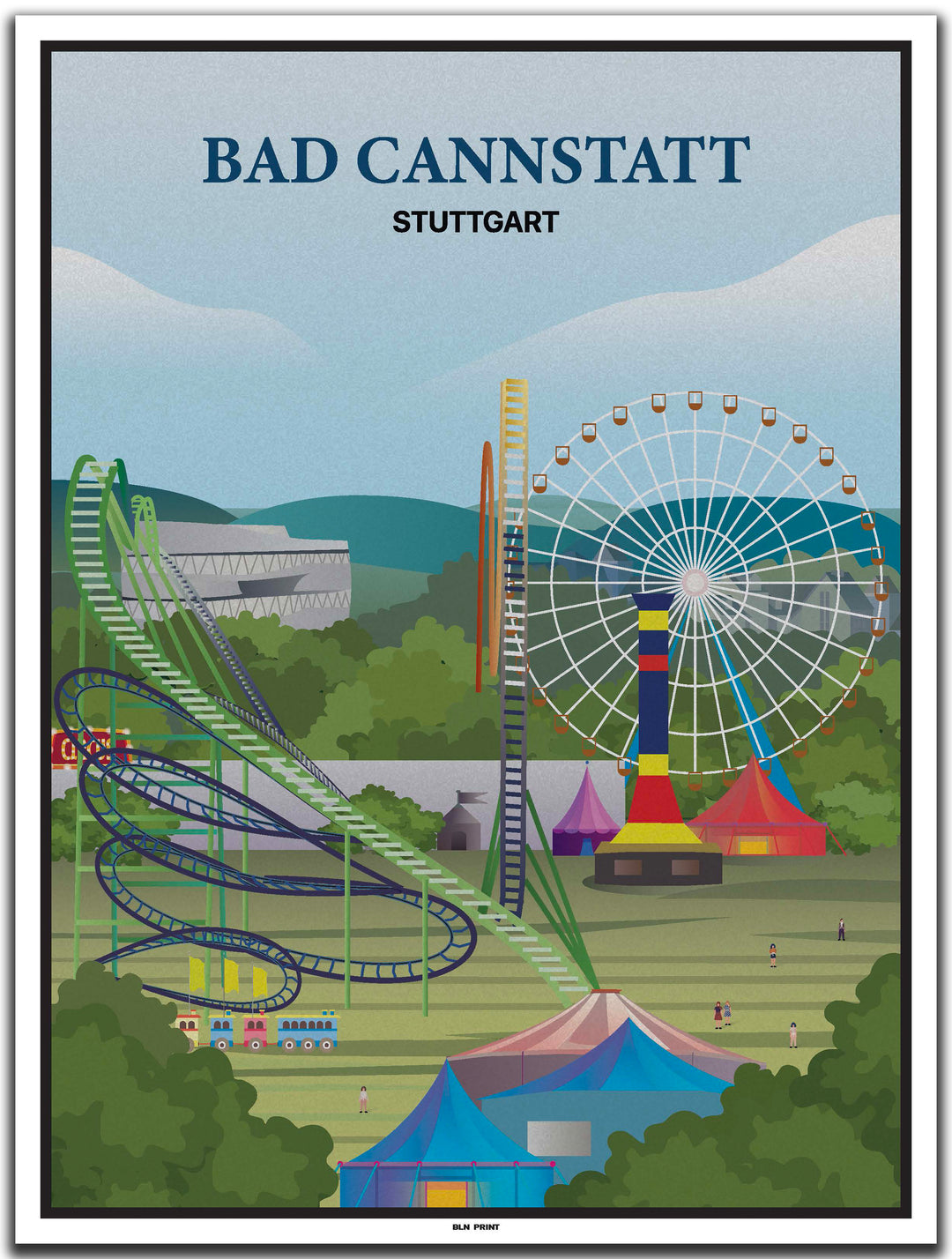 bad cannstatt #30x40cm-weier-farbrand