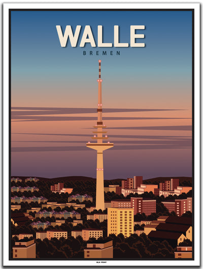 vintage kunstdruck poster Walle Bremen #30x40cm-weier-farbrand
