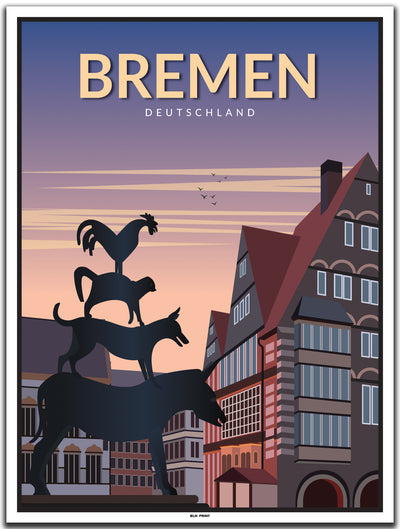 vintage bremen poster shop #30x40cm-weier-farbrand