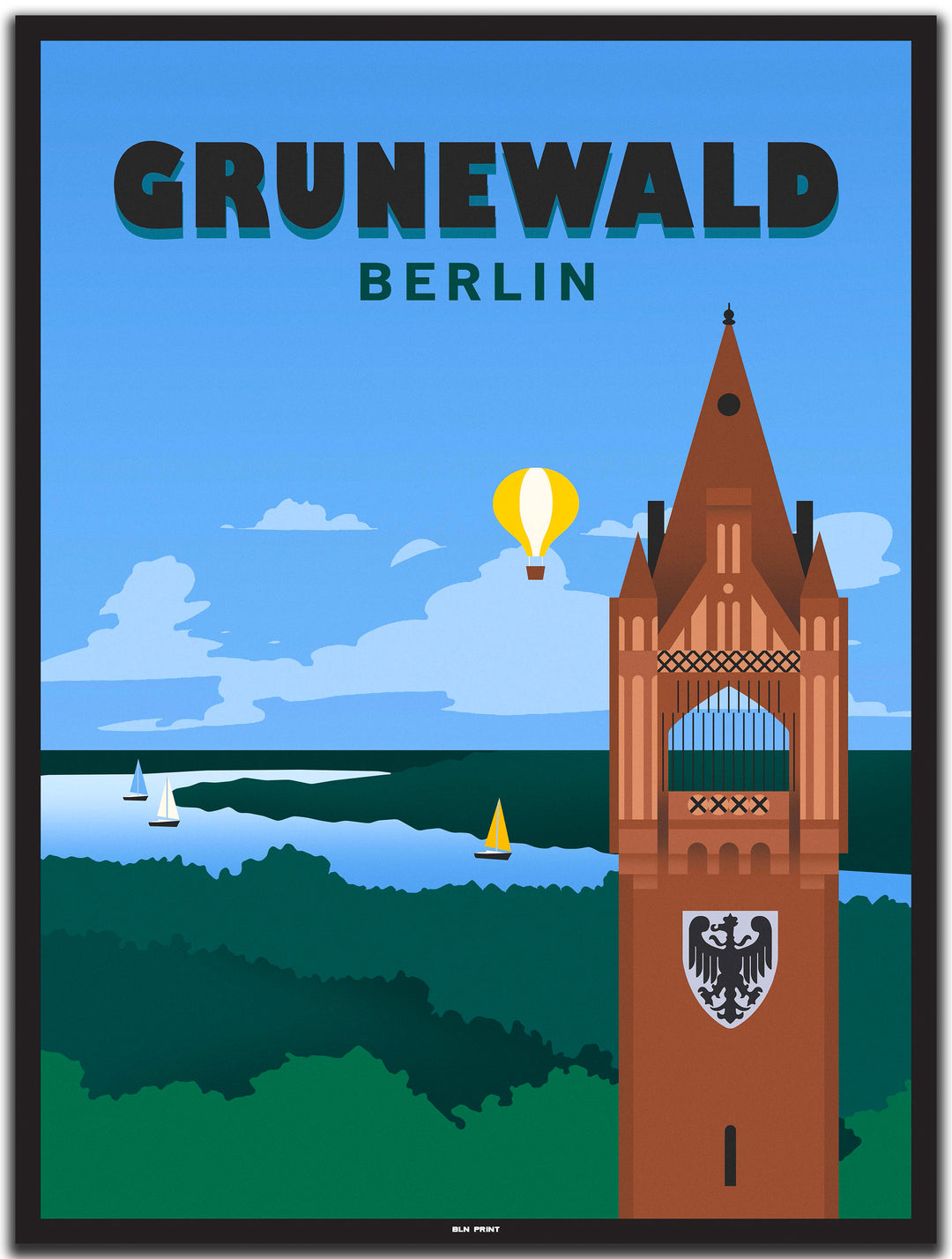 vintage berlin poster shop #30x40cm-schwarzer-farbrand