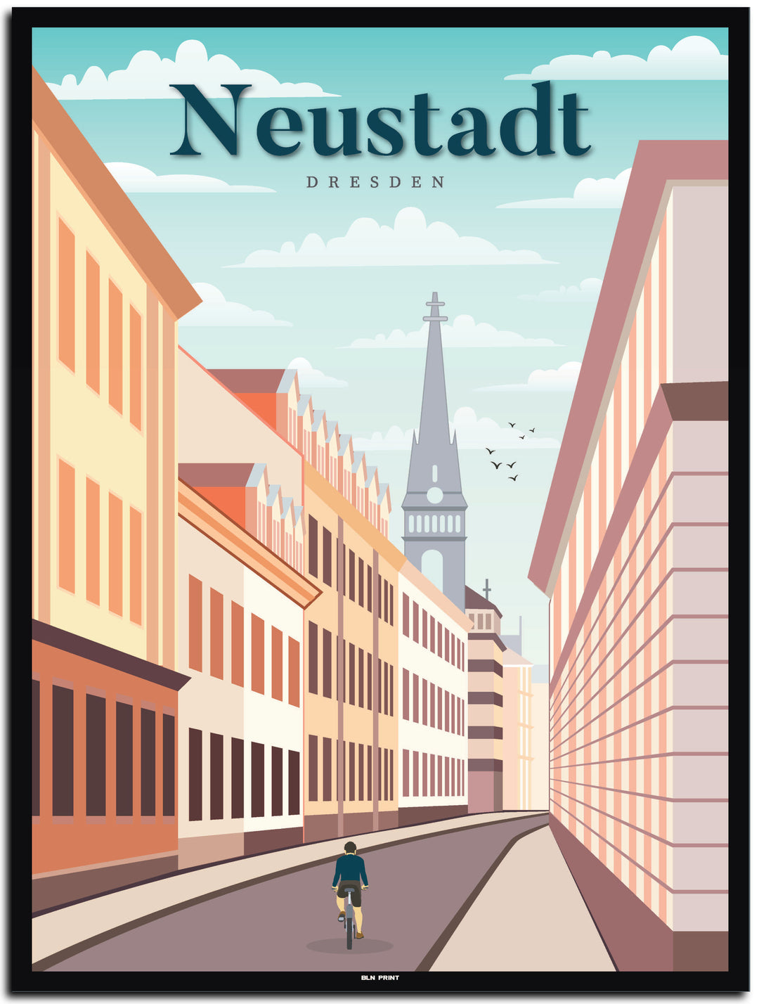 vintage dresden poster shop #30x40cm-schwarzer-farbrand