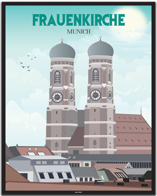 vintage münchen poster shop #40x50cm-schwarzer-farbrand