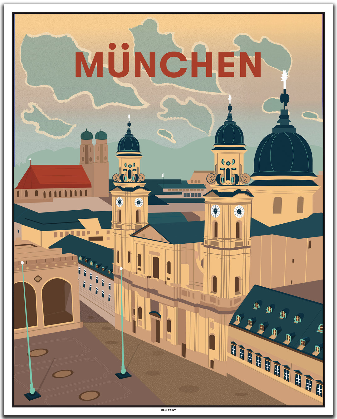 vintage münchen poster shop #40x50cm-weier-farbrand