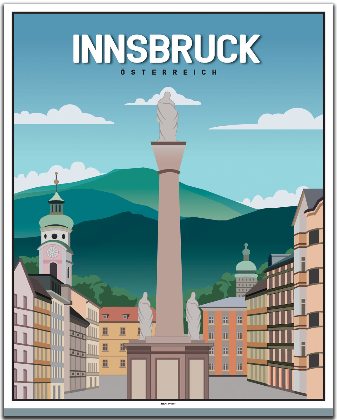 vintage Innsbruck poster shop #40x50cm-weier-farbrand