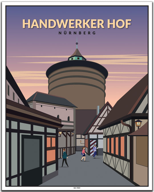 vintage nürnberg poster shop #40x50cm-weier-farbrand