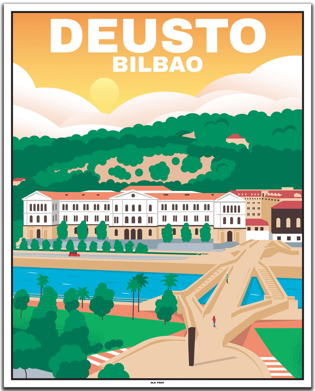 vintage travel poster bilbao #40x50cm-weier-farbrand