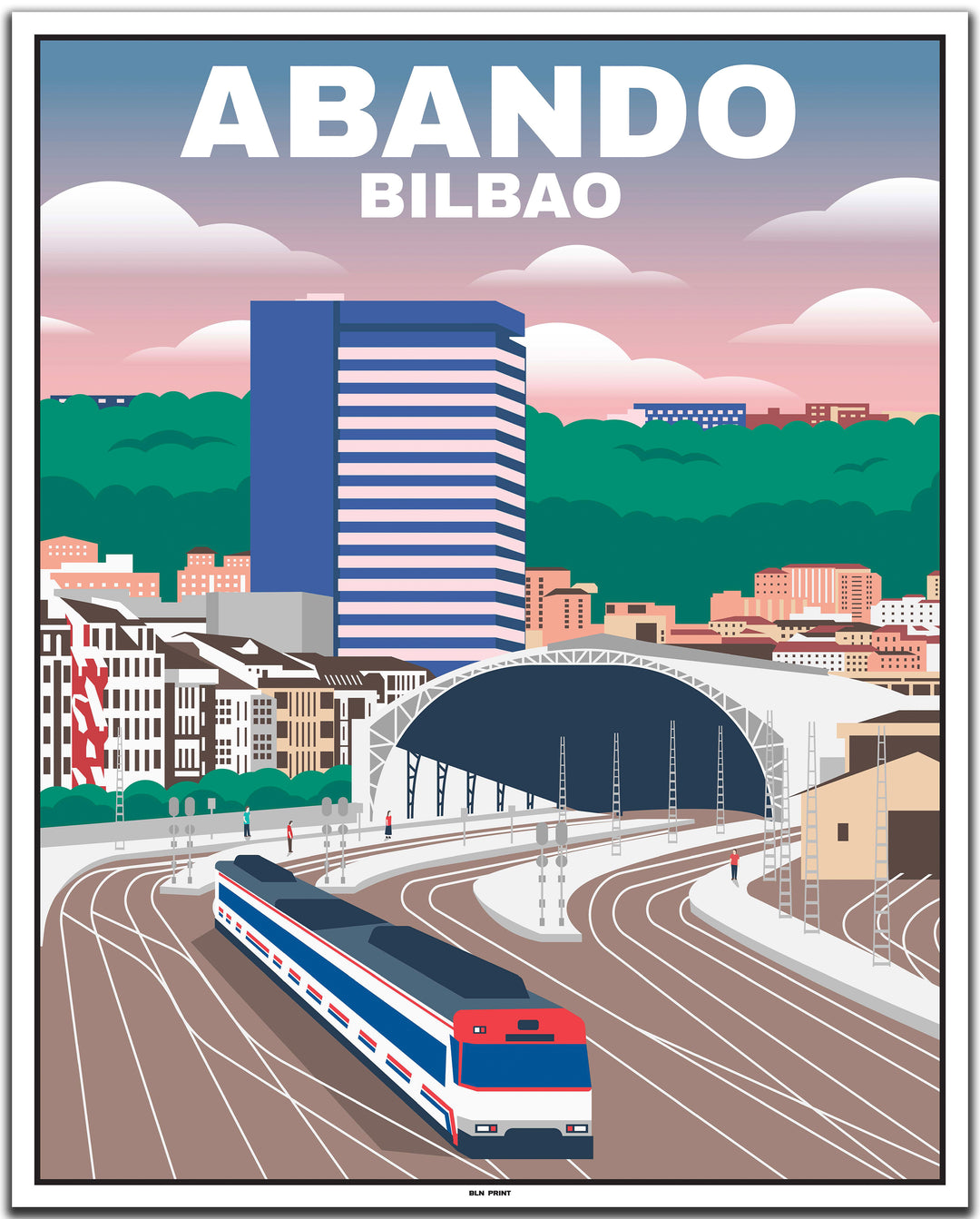 vintage travel poster bilbao #40x50cm-weier-farbrand