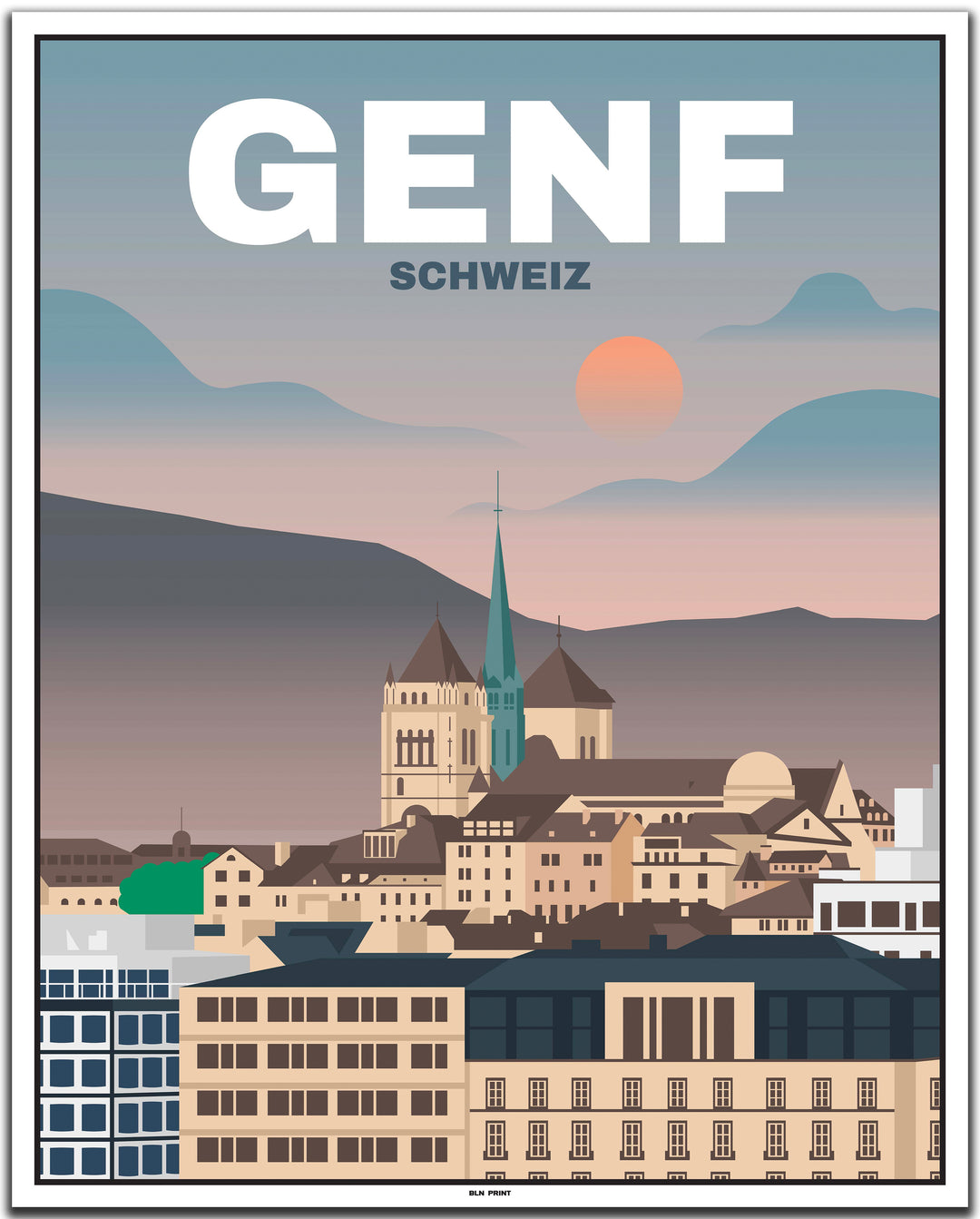 vintage Genf poster shop #40x50cm-weier-farbrand