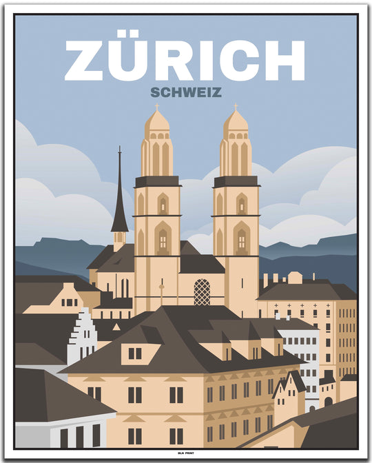 vintage zürich poster shop #40x50cm-weier-farbrand